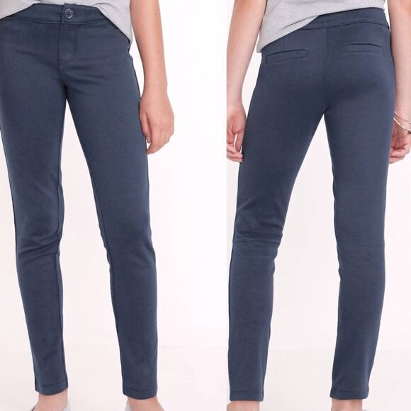Old Navy Girls blue school UNIFORM pants jeggings soft ponte stretch knit 10 NEW - Picture 1 of 11